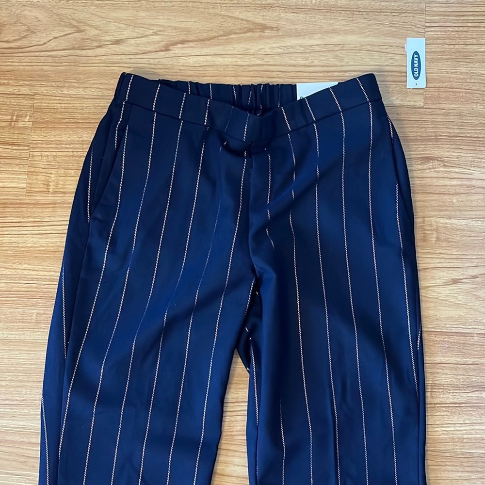 OLD NAVY Gold Stripe Navy Elastic Waist Pants